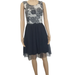 Anthropologie Dresses | Anthropologie Skater Cut Sheer Polka Dot Peep Hole Tulle Dress Size Small | Color: Black/Gray | Size: S