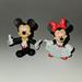 Disney Toys | 2 Disney Figures Mickey Mouse Minnie Mouse Fancy Dress Suit Cake Topper Toy Lot | Color: Black/Red | Size: Osb