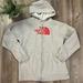 The North Face Shirts & Tops | Boys North Face Zip Up Gray Hoodie Size Xl 18/20 Perfect Condition | Color: Gray/Red | Size: 18b