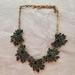 J. Crew Jewelry | J.Crew Emerald Stacked Cluster Fan Rhinestone Crystal Statement Necklace | Color: Gold/Green | Size: Os