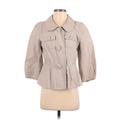 Ann Taylor Factory Jacket: Short Tan Solid Jackets & Outerwear - Women's Size 4