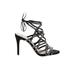 Gianni Bini Heels: Strappy Stiletto Cocktail Party Black Print Shoes - Women's Size 7 1/2 - Open Toe