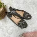 Kate Spade Shoes | Kate Spade | Slip-On Flat Loafer Patent Leather Bow-Tie Gray Bow Shoes 9.5 | Color: Gray | Size: 9.5