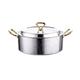 Stockpot Thickened 304 Stainless Steel Stew Pot Hammer Grain Double Ear Soup Pot Household Hot Pot Induction Stove Special Pots Soup Pot (Size : 4l)