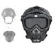 Airsoft Tactical Helmet PJ Type,Tactical Full Face Mask Skull Mask Goggles Detachable Adjustable,Motorcycle Riding Face Protection