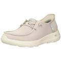 Skechers womens Skechers Women's Hands Free Slip-ins Go Walk Joy Moc Toe Casual Shoe, Taupe, 10.5