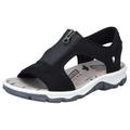 Sandale RIEKER Gr. 39, schwarz Damen Schuhe Sandalen Sommerschuh, Sandalette, in sportiver Optik