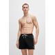 Badeshorts BOSS "Iconic", Herren, Gr. S, N-Gr, schwarz (schwarz 001), Microfaser, Polyester, unifarben, sportlich, Badehosen, mit Gesäßtasche