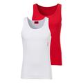 Tanktop HUGO "TANK TOP TWIN PACK 10217231 04" Gr. L (52), weiß (open white121) Herren Tops Ärmellose Shirts