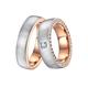 Trauring DOOSTI "Schmuck Geschenk Edelstahl Ehering Partnerring LIEBE" Fingerringe Gr. 56, mit Zirkonia, Edelstahl, 6 mm, rosegold (edelstahlfarben, roségoldfarben, kristallweiß) Trauringe