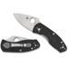 Spyderco Ambitious Lightweight Folding Knives 2.43in 8Cr13MoV Plain Blade Black FRN Handle C148PBK