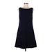 Karl Lagerfeld Paris Casual Dress - DropWaist: Blue Solid Dresses - Women's Size 6