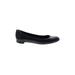 Fendi Flats: Slip-on Chunky Heel Work Black Print Shoes - Women's Size 38 - Round Toe