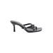 Shoedazzle Mule/Clog: Slip On Stilleto Cocktail Black Solid Shoes - Women's Size 8 - Open Toe