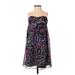 Tibi Casual Dress - Mini Sweetheart Sleeveless: Purple Dresses - Women's Size 0