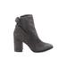Arturo Chiang Ankle Boots: Gray Solid Shoes - Women's Size 9 1/2 - Almond Toe
