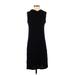Bobeau Casual Dress - Sheath High Neck Sleeveless: Black Solid Dresses - Women's Size X-Small