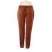Calvin Klein Velour Pants - High Rise: Brown Activewear - Women's Size Large