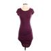 Velvet by Graham & Spencer Casual Dress - Bodycon: Burgundy Solid Dresses - Women's Size X-Small