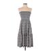 NATION LTD Casual Dress - A-Line Strapless Sleeveless: Gray Dresses - Women's Size X-Small