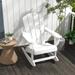 Outsunny Adirondack Rocking Chair, All Weather HDPE Porch Rocker, Rocking Fire Pit Chair for Patio, Garden, Lawn, White