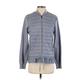 MPG Denim Jacket: Below Hip Gray Print Jackets & Outerwear - Women's Size Small