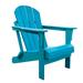 Panama Jack Polyresin Folding Teal Adirondack Chair - 30"L x 32"W x 36"H