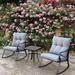 Outdoor Patio Rocker Set Chair and Teapoy