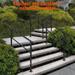 Outdoor Handrail for Steps, Wrought Iron Aluminum Handrails, Black Handrail Stair with Screw Kit