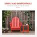 Folding Red Campfire Chairs Adirondack Chair Portable Fire Pit Chair