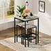 Bar Table Set with 2 Bar Chairs, Industrial Style Bar Chairs