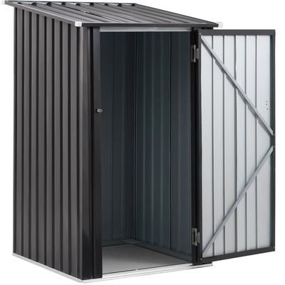 3 x 3 FT Outdoor Metal Steel Garden Shed with Lockable Door,Steel Utility Tool Shed