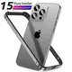 Bumper Case pour iPhone Métal Titane Gris Accessoires de Téléphone 15 Pro Max 14 Plus 13 12