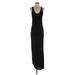 T by Alexander Wang Casual Dress - Sheath Plunge Sleeveless: Black Print Dresses - Women's Size Small