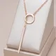 Kinel-Collier pendentif brillant pour femme or rose 585 pendentif simple bijoux de luxe haute