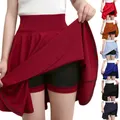 Mini jupe plissée taille haute pour femmes jupes courtes style coréen rouge noir esthétique