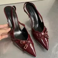 Escarpins à talons pointus pour femmes chaussures à bride arrière sandales pour femmes mode