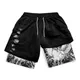 Mn Anime Berserk-Short de Compression pour Homme Shorts de Gym 202 létique vaccage Rapide