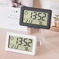 Mini horloge murale numérique LCD 4 pouces hygromètre Therye affichage 12/24H pile bouton