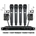 Leicozic 4 canali KSM11 KSM8 Microfono wireless Sistema radio professionale Microfono a collo di cigno Cuffie Lavalier Microfono Stage AD4Q