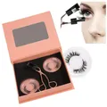 Eyelash Magnetic Lashes 2 Pairs Magnet Lashes Eyeliner False Lash Reusable Dense Eyelash Kit Natural