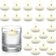 Unscented Floating Candles for Centerpieces Round Burning Candles Floating Pool Candles Wedding