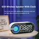 Wireless Bluetooth Speaker Digital Alarm Clock USB Charging LED Mirror Clock FM Large Display Living