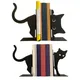 Cute Cat Bookends Metal Bookends Book Holders for Shelves Book Ends Bedroom Library Office School
