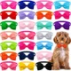 Bulk Solid Small Dog Bowtie Pet Dog Bow Ties Collar For Dogs Cats Summer Pet Dog Bows Small Dog Cat