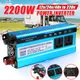 1200/1600/2200W Inverter DC 12/24/48/60V To AC 220V Voltage Convertor Transformer Solar Double LCD