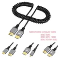 Micro mini HDMI-compatible TO HDMI-compatible Coiled Extension Flexible Spiral Cable Male to Male