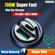 130W Invisible USB Car Charger Adapter Type C PD Mini Size Super Fast Charging for iPhone iPad