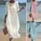 Abito da donna Vintage abito da spiaggia con ricamo floreale abito da donna manica corta o-collo in