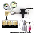 Quick Connect Soda Co2 Pink Cylinder Tank (Terra DUO Art) Refill Adaptor W21.8-14 G3/4 CGA320